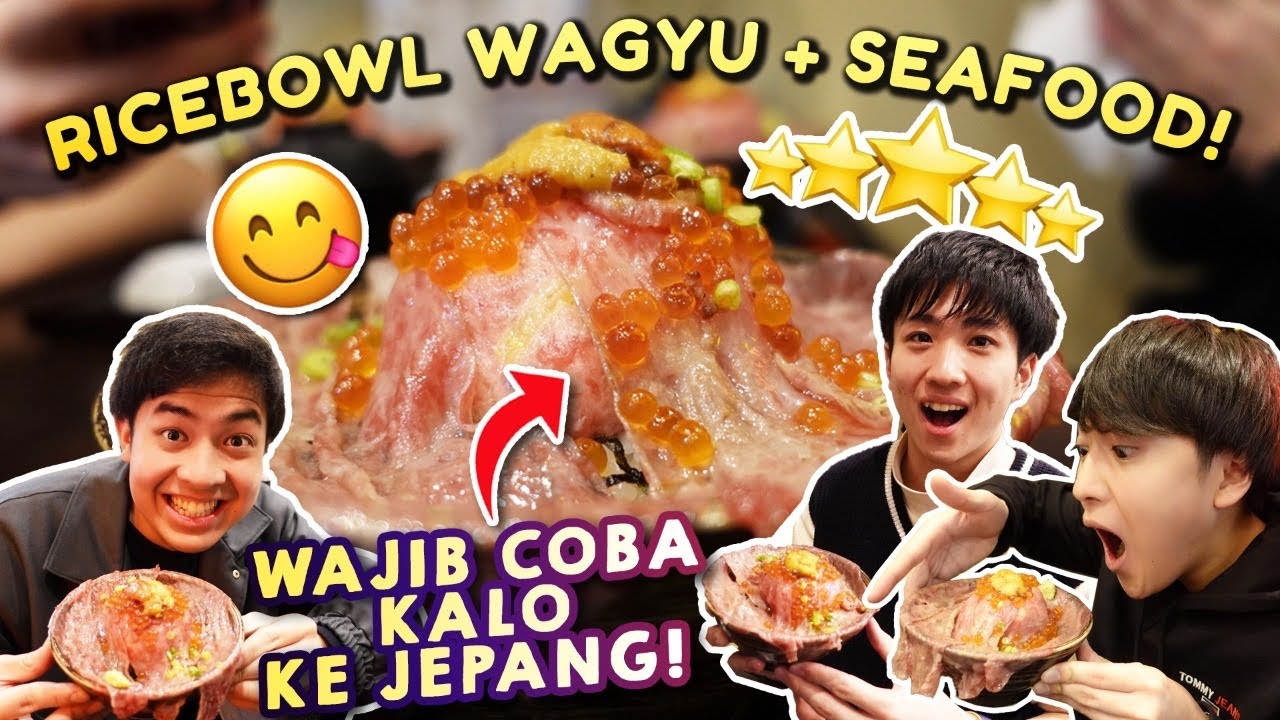 Jajan Mewah, Jerome Polin Cicipi Rice Bowl Wagyu dan Seafood di Tokyo!