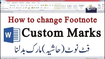 How to Insert Footnote Using Custom Mark Star in MS Word Urdu/Hindi ll Amazing InfoTech