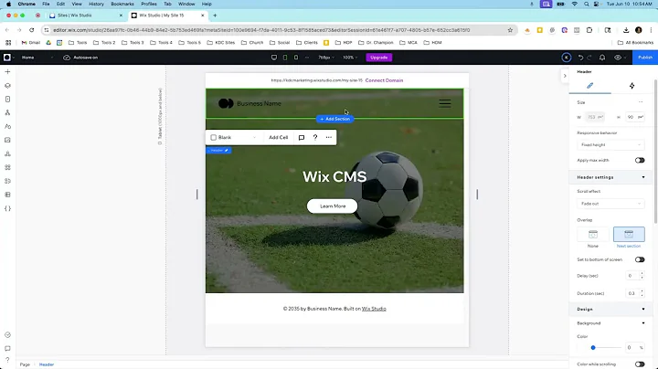 Wix Studio | How to Blend Your Header With Your Hero Section | Watch Closely