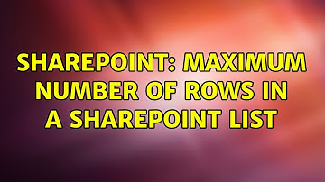 Sharepoint: Maximum number of rows in a SharePoint List (3 Solutions!!)