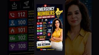 #emergency  #helpline  - Ria Keswani #publicawareness #112 #safetyfirst #savelives #trendingnow