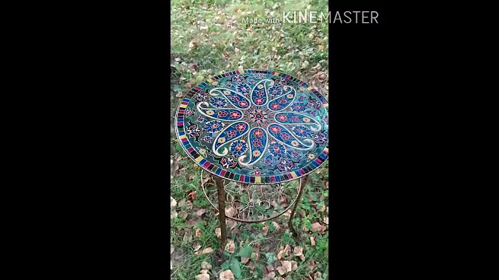 Столик кофейный с рисунком из эпоксидной смолы.