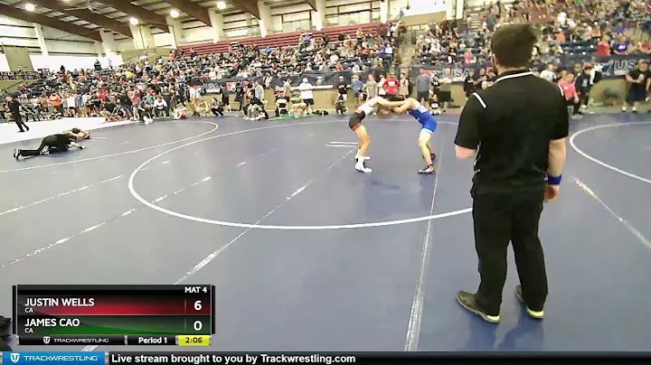 138 Lbs Champ. Round 1 - Justin Wells, CA Vs James...