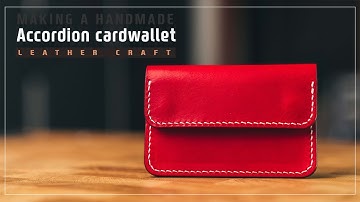 23. Leather Multi card wallet/ Accordion card wallet / Leather craft PDF / ASMR /