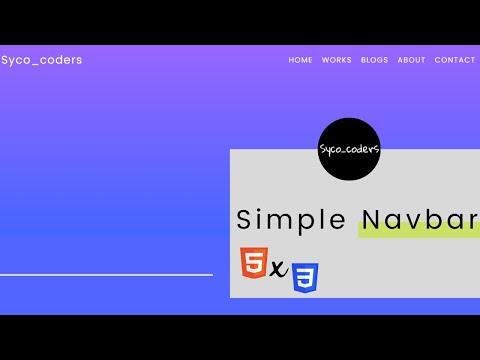 CSS Navbar Tutorial || Navigation Bar with Flexbox || @syco coders