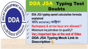 DDA JSA Typing Test Doubts | DDA Exams Updates | Examvista