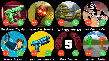 Nextbots Sandbox,The Room: Tiny Bot,Ragdoll Sandbox,Meme Bots Brainrot,Sandbox Shooter,Meme Shooter/