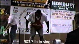 Mark Henry Wins 1995 USAPL (ADFPA) Nationals and Deadlifts 903 lb.wmv
