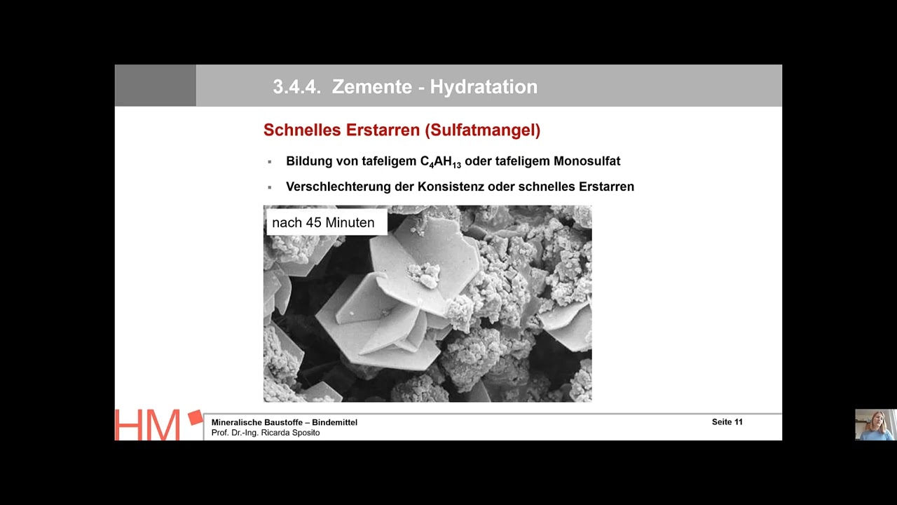 MiBa-S: 03 Bindemittel - 4.4 Zement Hydratation