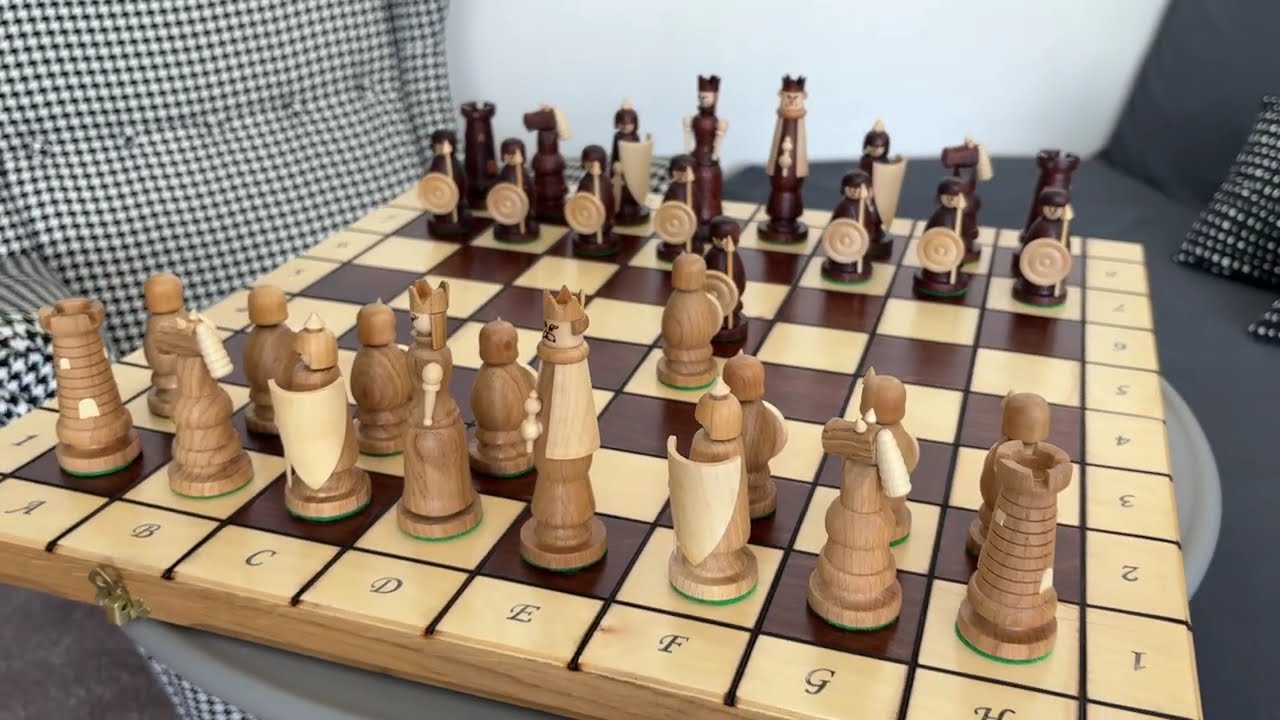 Luxury Wooden Chess Set Inspired by Noble Warriors |Chess shop e4e5| 