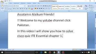 Cisco ITE Essential quiz 7.0v chapter 1 answers by click Pakistan. Cisco ITE Essential quiz 7.0v chapter 1 answers by click Pakistan.