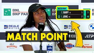 Famous Coco Gauff EXPLAINS how she saved the MATCH POINT against Iva Jovic Wealth