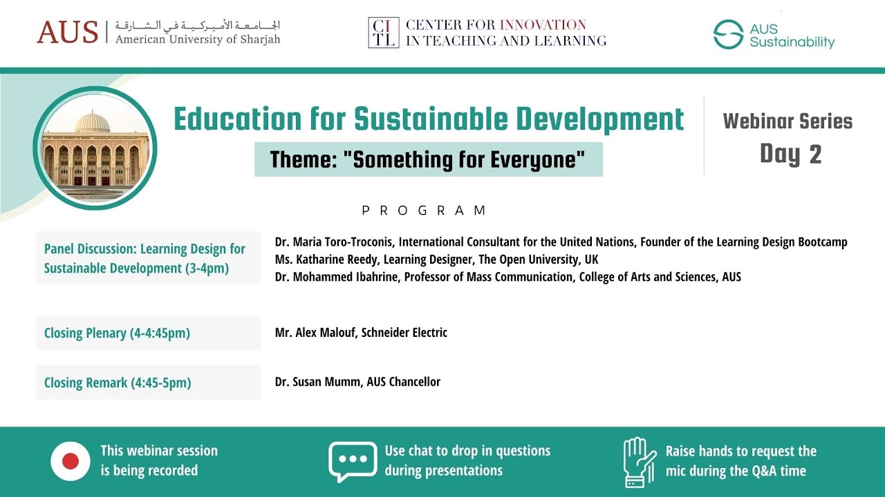 Sustainability Webinar Series Day 2 - YouTube