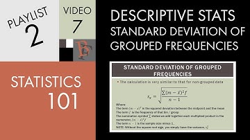 Statistics 101: Descriptive Statistics, Standard Deviation of Grouped Frequencies