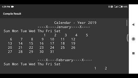 calendar c++ language coding by sandeep gupta short video