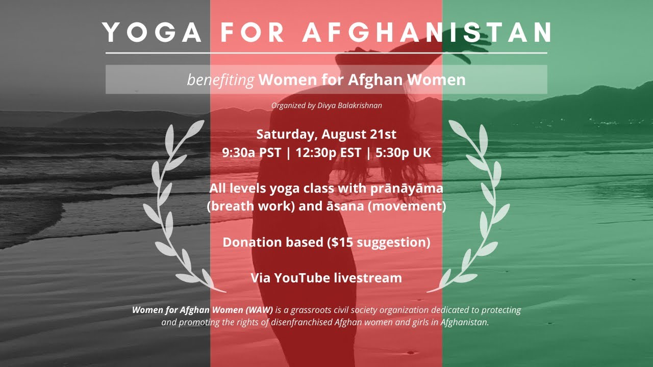 Yoga for Afghanistan Fundraiser | Aug 21, 2021
