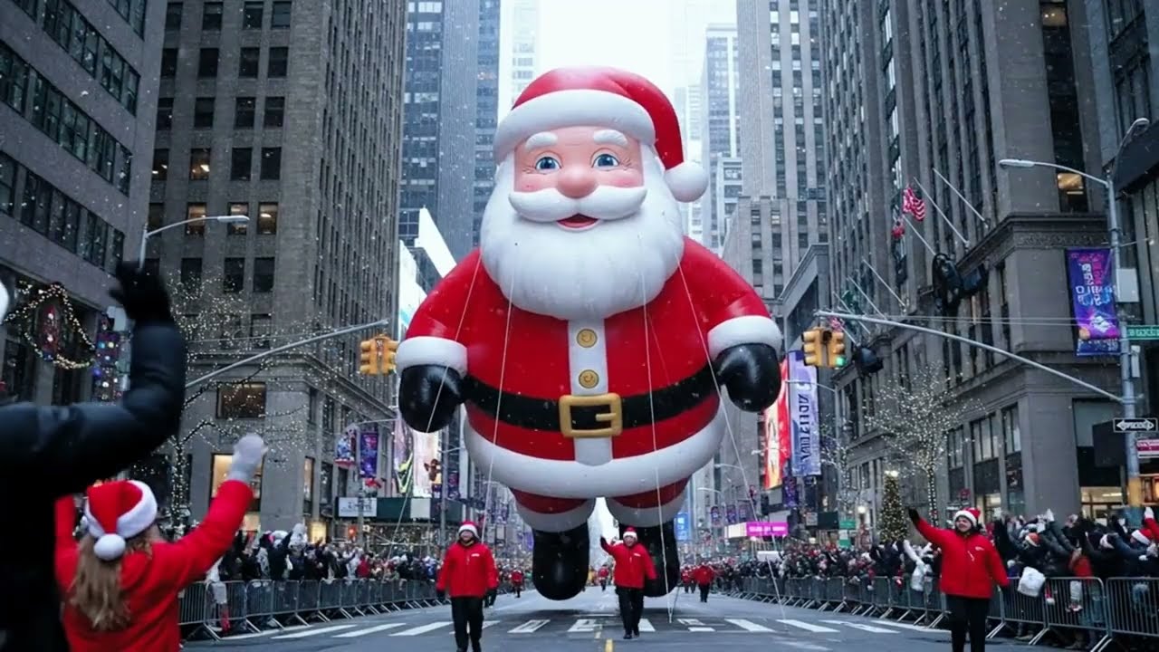 USA Christmas Street Parade 2025 🎄 | Giant Floats, Santa Sleigh & Fireworks (4K Daytime)