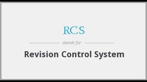 Introduction To RCS Revision Control System