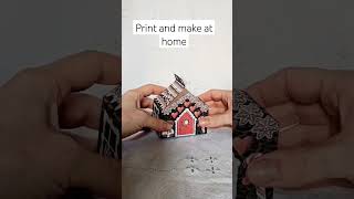 Printable Gingerbread Houses. #diycrafts #christmas #papercrafts #diychristmasdecor #gingerbreadhous