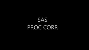 SAS correlation example