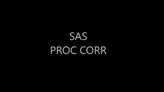 SAS correlation example