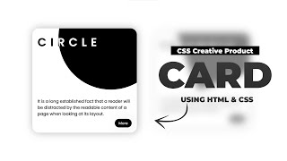 CSS Creative Product Card UI Design With Hover Effect | E-commerce Card Using HTML5 & CSS3