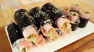 Put cucumbers in kimbap!! I highly recommend the hottest nonfired kimbap recipe these days