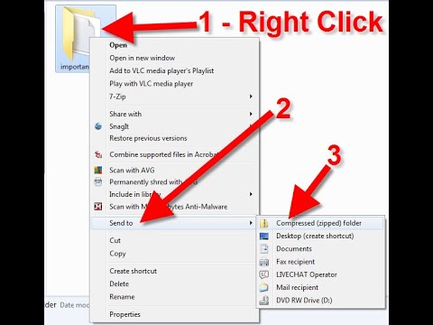 How to create a zip folder and send via email || Create Zip files - Zip file kaise banaye