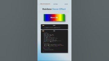 CSS Rainbow Hover Effect #coding #shortsvideo #shorts #short
