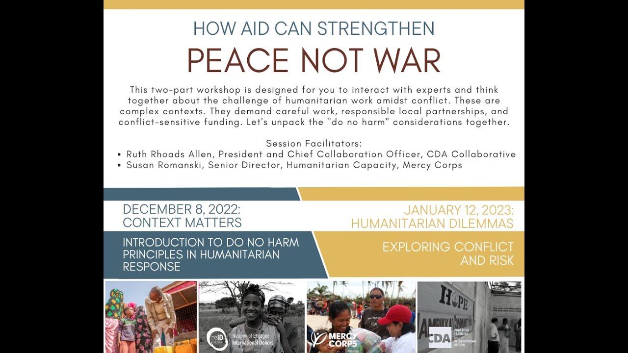 How Aid Can Strengthen Peace Not War, Session 1