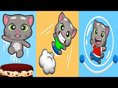 Talking Tom Jum up vs Talking Tom Farts vs Talking Tom Cake Jump Gameplay