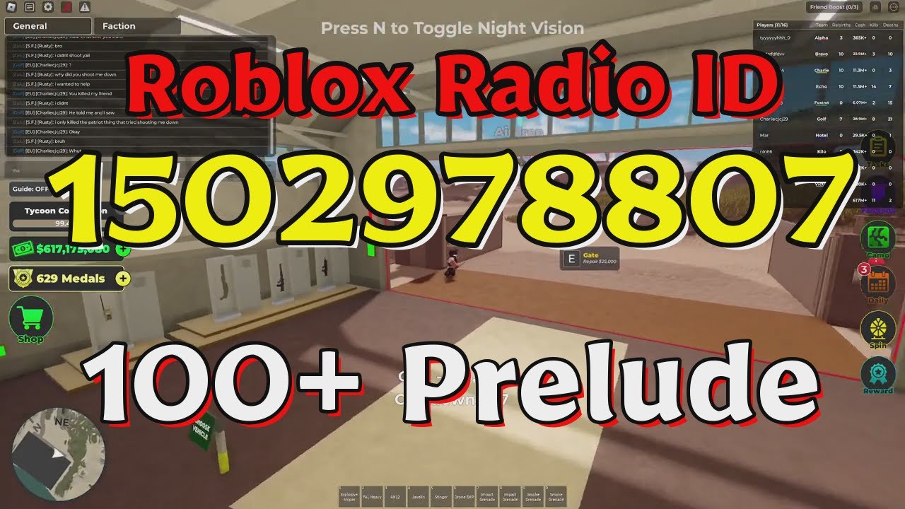 Prelude Roblox Radio Codes IDs YouTube Maxresdefault