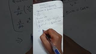 Class 12 CBSE NCERT SOLUTIONS, Continuity and differentiability, Using Quotient Rule