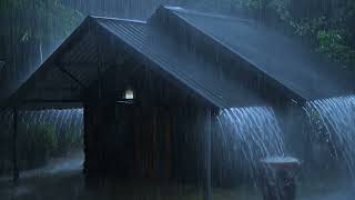Healing to slumber as the symphony of raindrops and thunder serenades the tin roof at night