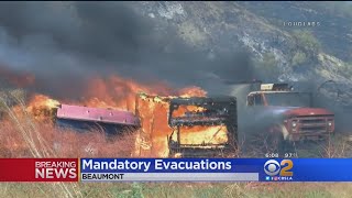 Mandatory Evacuations Ordered In Beaumont As 1K-Acre Fire Threatens Homes