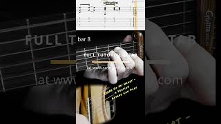 Shape of My Heart (The Version Anyone Can Play) on-screen tabs 🎸 #shorts  #fingerstyleguitar #sting