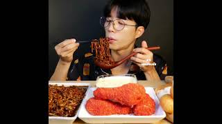 spicy noodles | #koreanfood #asmrphan #janeasmr #seafood #spicyfood #bigbites #mukbang