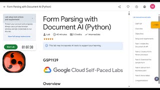Form Parsing with Document AI (Python) | #GSP1139 | #qwiklabs | #arcade
