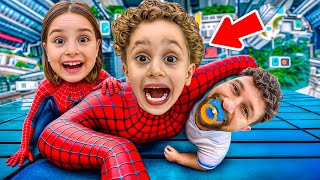 Babam Bebek Oldu ‼️ Heryerde Sikişti Kaldi Kuzey Eli̇f Örümcek Adam Oldu 