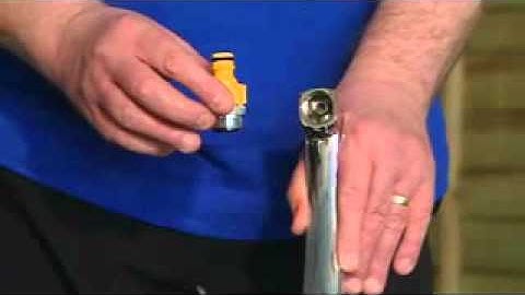 Hozelock - How to connect your hosepipe to a kitchen mixer tap using a Hozelock 2159 connector