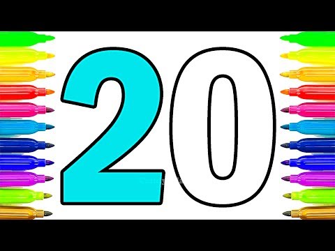 Colouring Numbers | Learn Colors And Numbers From 1 To 20 | Learning Video For Toddlers