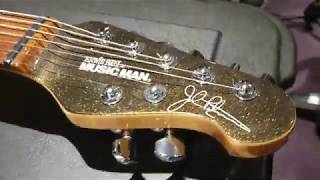 Music Man JP7 John Petrucci USA Signature Guitar Olive Gold Sparkle Limited Edition Up Close Video