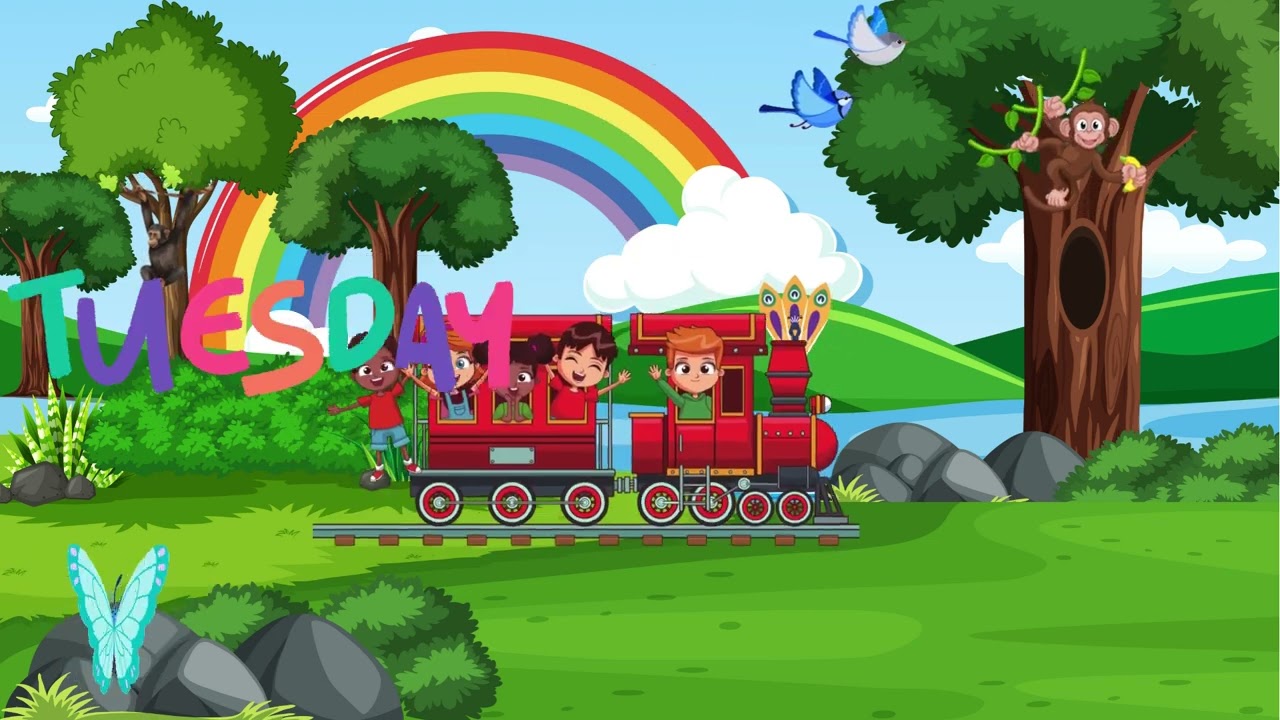 Time traveler's week adventure Learning days of the week with THE JOYFUL JUNGLE TV