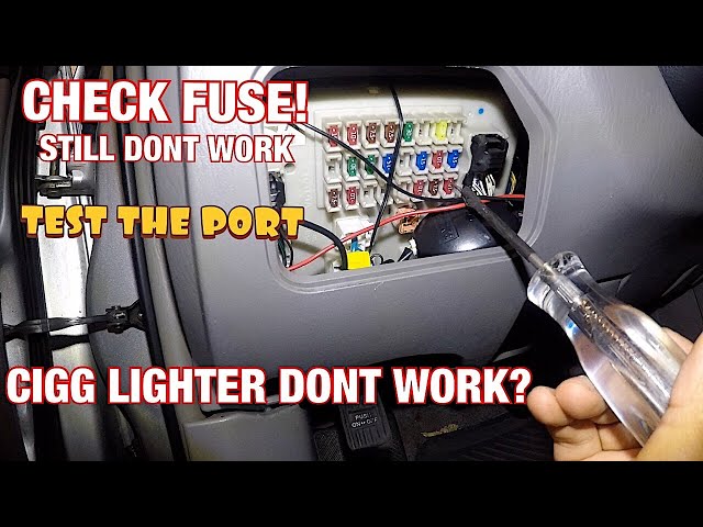 3rd gen 4runner cigarette lighter fuse 2004 Toyota 4Runner Cigg lighter fuse test and quick dignostic