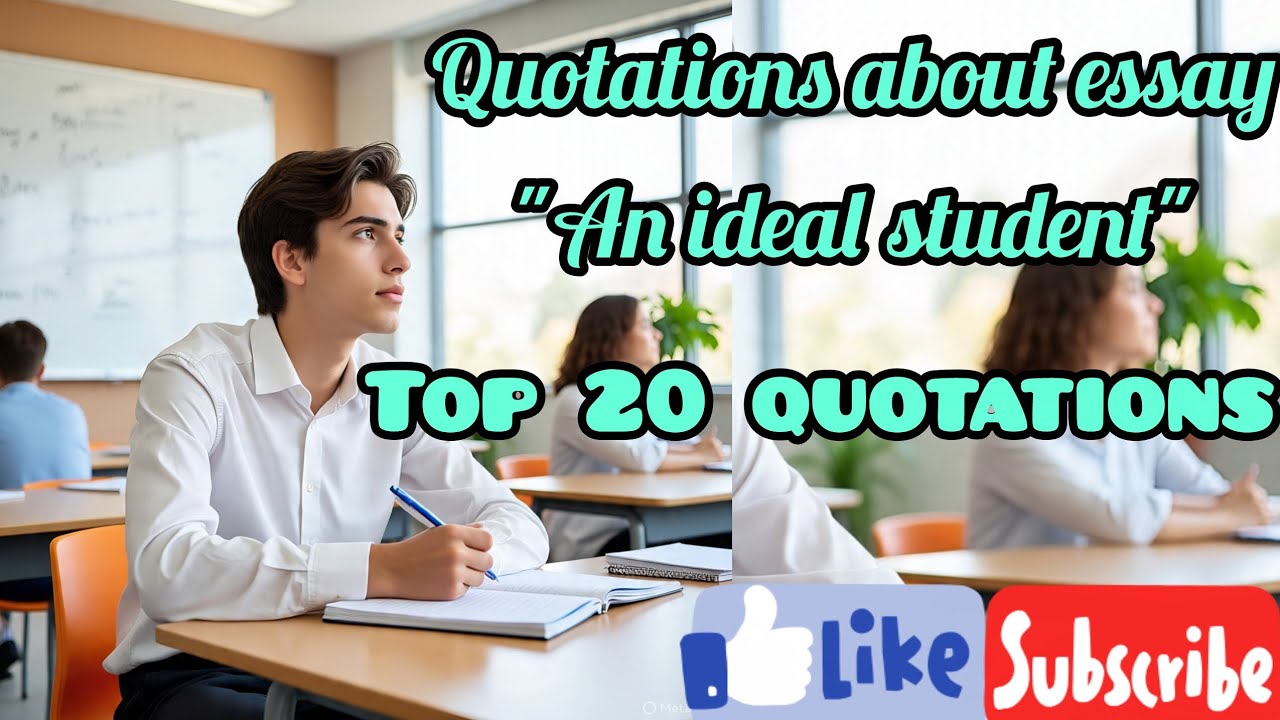 Quotations about essay "An ideal student" Top 20 quotations 