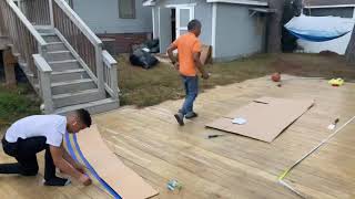How to build an outdoor wooden diy backyard basketball court part 4￼