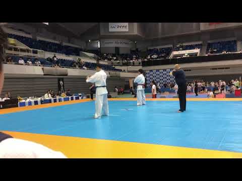 福地勇人vs 辻本流己選手 中量級準決勝 極真会館中村道場全日本 2019年8月25日