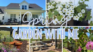 Garden With Me! Cottage Garden & Landscape Refresh! Spring Garden Tour 2024