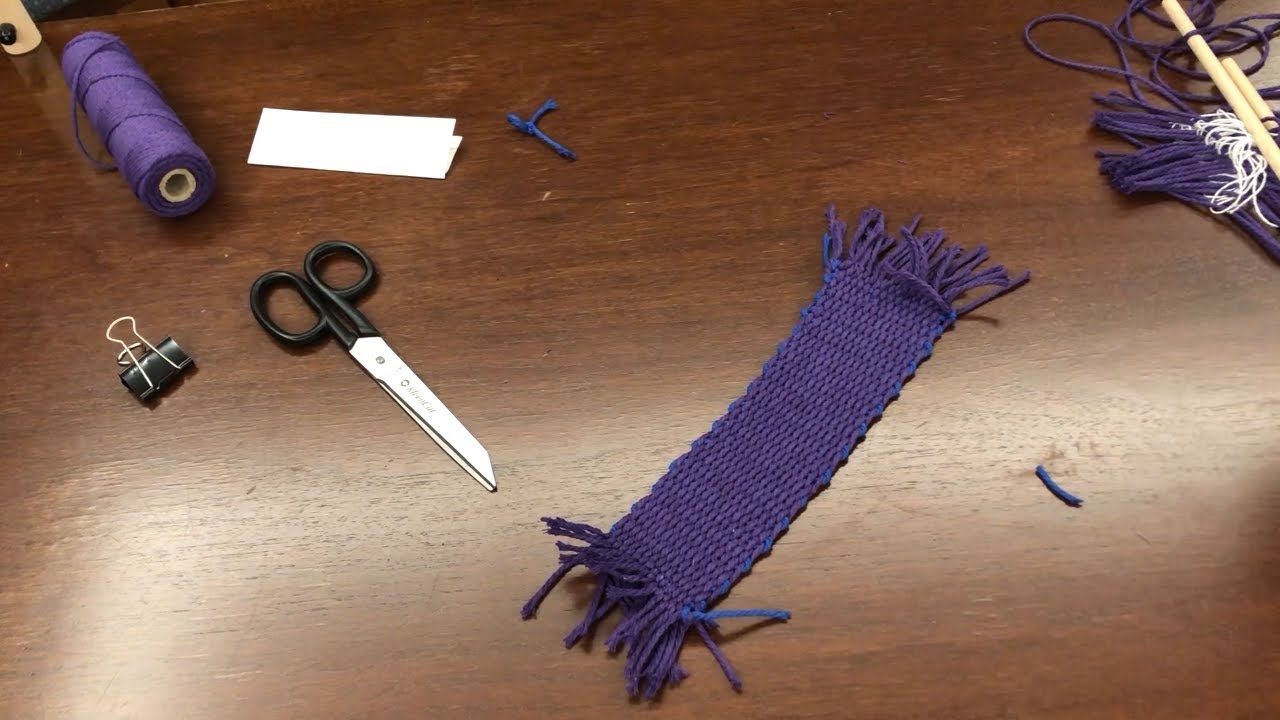 Weaving a Bookmark on a Backstrap Loom YouTube