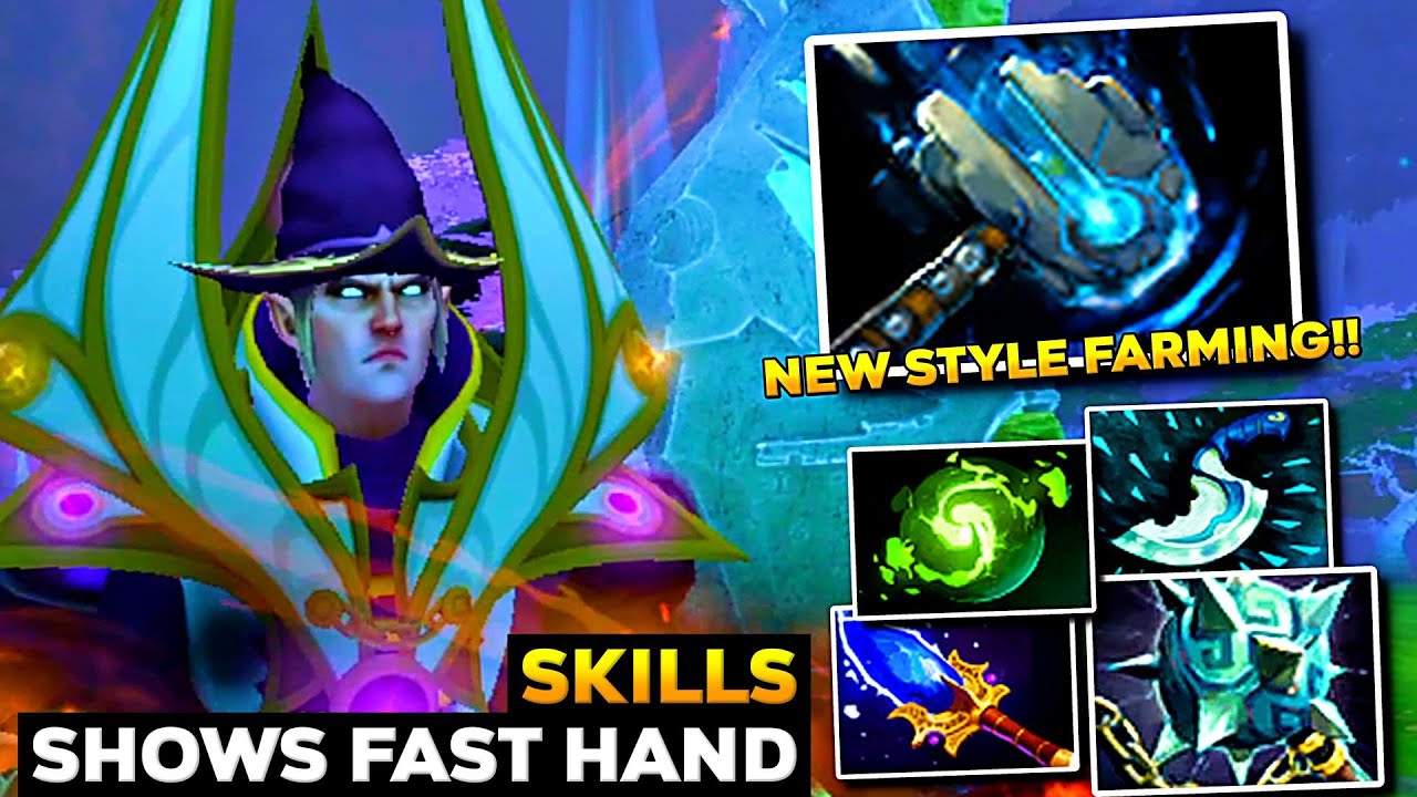 Invoker New Build For Farming Epic Meteor Hammer Shows Fast Hand Skills Intense - Dota 2